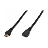 Кабель Digitus HDMI High speed + Ethernet (AM/AF) 3.0m, Black