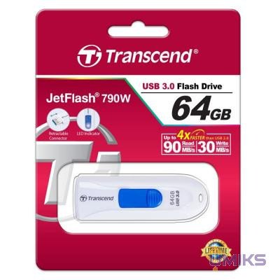 USB Flash накопитель Transcend 64GB JetFlash 790 USB 3.0 (TS64GJF790W)